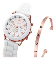 Comprar Reloj De Cuarzo Para Mujer Y Pulsera: Marca Geneva