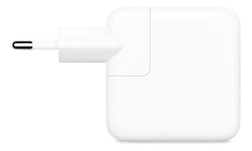 Cargador 35w 2 Puertos Usbc Para iPhone iPad Pro Macbook Air Color Blanco