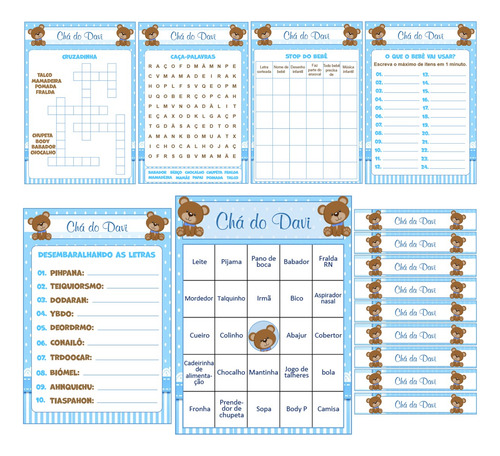 Kit Chá Revelação Fralda Bebê Baby Bingo Em Pdf Frete Grátis