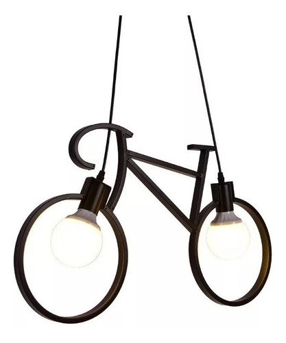 Lámpara Techo Colgante Bicicleta 2 Soquetes
