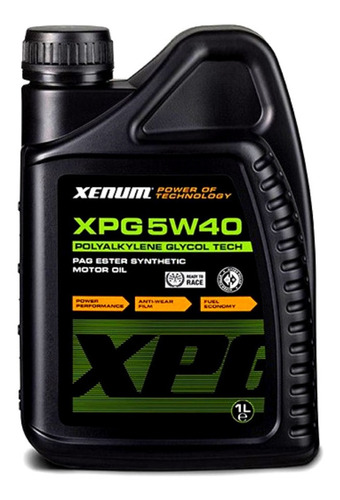 Aceite Full Sintético Pag Éster Xpg 5w40 1 L Xenum (bélgica)