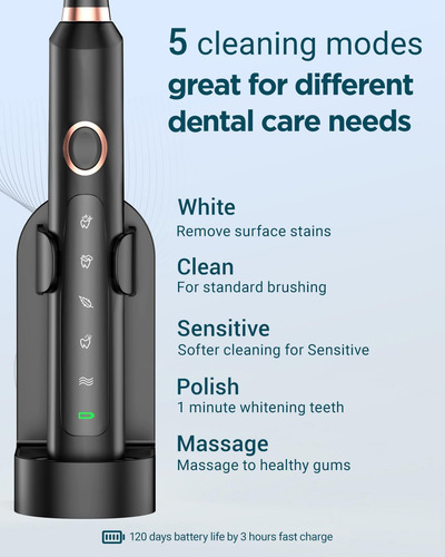 Cepillo De Dientes Eléctrico Rtauys Para Adultos, Paquete De