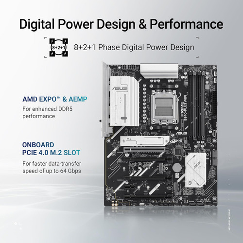 Asus Prime B840-plus Wifi Amd Am5 B840 Atx Motorboard, Advan