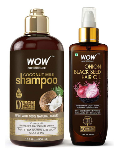 Wow Skin Science Coconut Milk Shampoo 500ml Y Cebolla Aceite