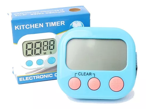  JOEBO Temporizador digital de cocina para cocinar temporizador  electrónico multifunción de dígitos grandes alarma fuerte clase de respaldo  magnético/1139 (color blanco, tamaño: botón) : Hogar y Cocina