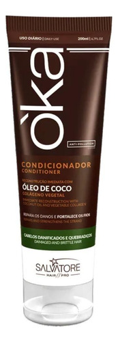  Condicionador Oka Coco 200ml - Fortalece Cabelos Quebradiços