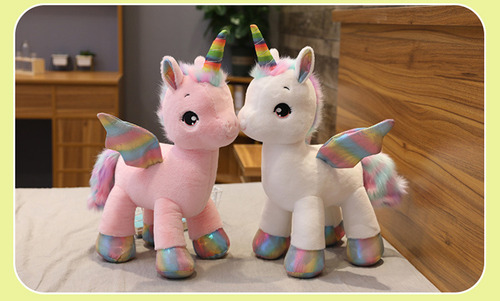 Brinquedo Unicórnio De 60 Cm: Pelúcia Macia Com Acolchoament