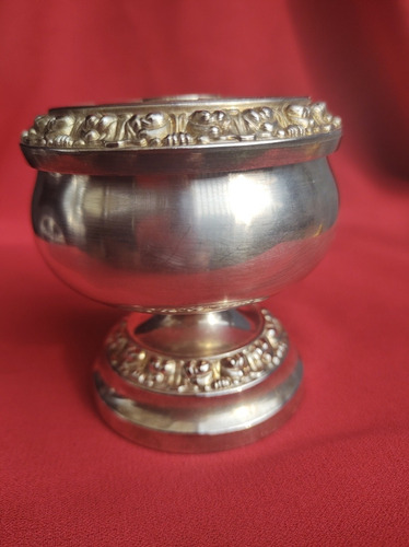 Copa Con Tapa,silver Plated Made In England Antiguo 