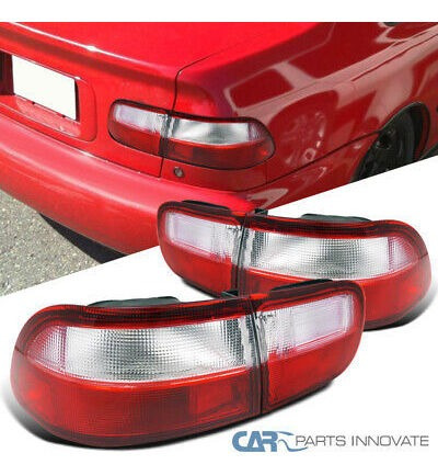 Fits 92-95 Honda Civic 2/4dr Coupe Sedan Red/clear Tail  Ttx