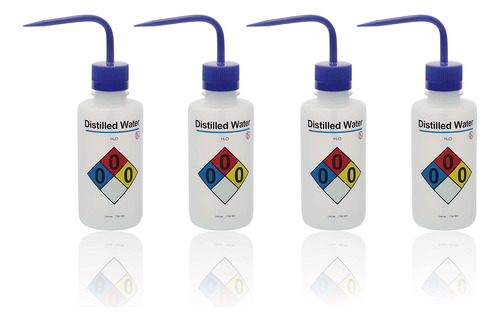 Botellas De Lavado De Seguridad 4 Piezas 500 Ml Ldpe
