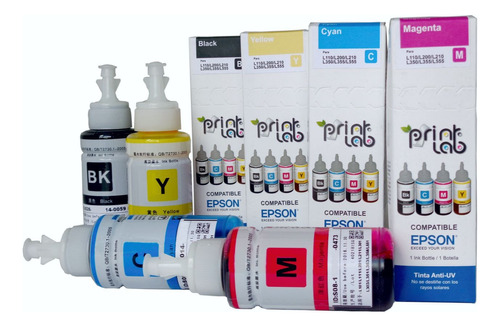 Kit 4 Colores Tintas Generica P Epson L110/380/210/565 100ml