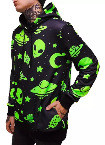 Camisa Camiseta Longline Alien Alienígena Tumbler Neon Desenho Blusa