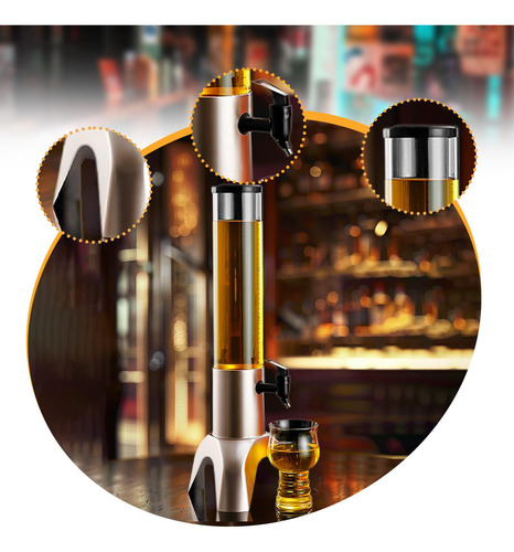 Dispensador De Mesa Mimosa Dispensador De Cerveza 15l Plata