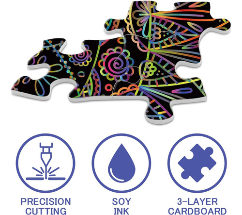 Mandala Puzzle 1000 Piezas Para Adultos, Dificil Imposibl...