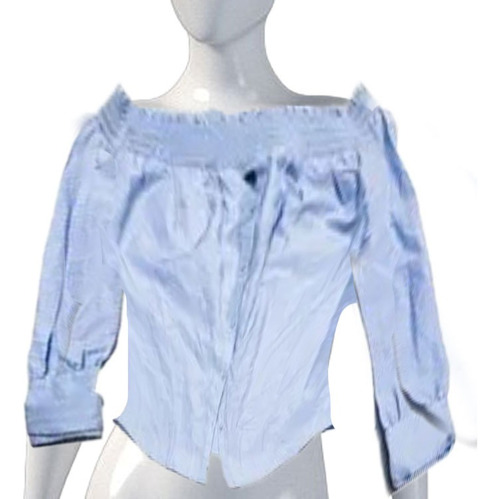 Blusa Color Azul Estilo Formal Ms