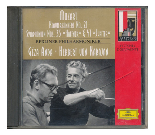 Cd Géza Anda - Herbert Von Karajan - Mozart Klavierkonzer 