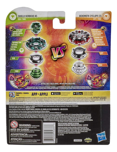Protector Kerbeus K5 De Beyblade Burst Rise Hypersphere, Paq