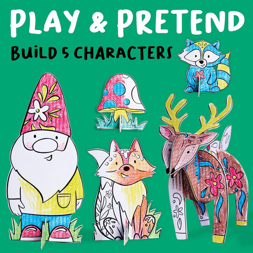 Creatividad Para Niños Wonder Worlds 3d Coloring Craft Ki...