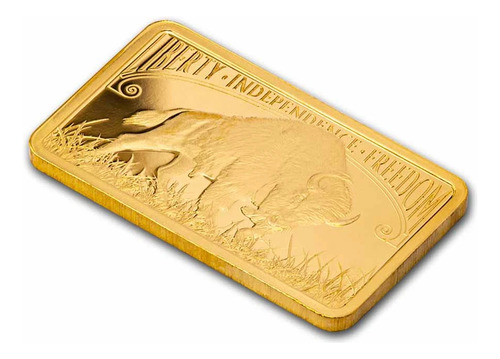 Oro 5 Gramos. 24 K. Pamp Buffalo Free .inversion Certificado Amarillo Tarjeta