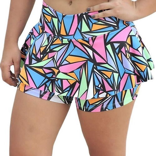 Kit 10 Shorts Saia Estampado Academia Suplex Atacado Plussiz