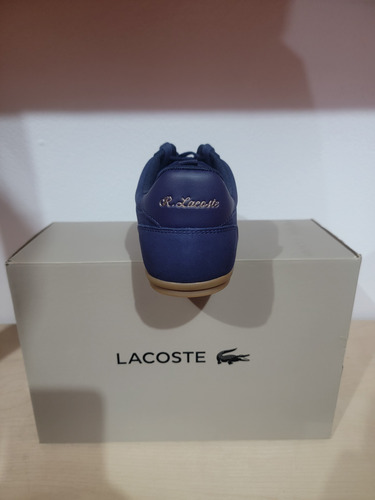 Tenis Lacoste Chaymon 123 Nubuck Nvy/gum Azul Oscuro Gamuza