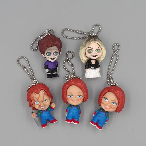 Juego De 5 Llaveros Con Figuras De Juguetes De Scary Chucky