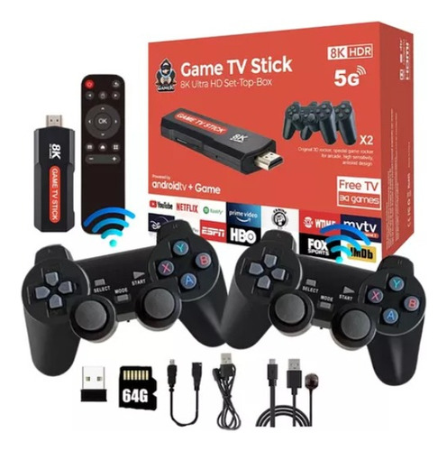 Game Tv Stick 8k Ultra Hd Android Consola(no Incluye Sd)