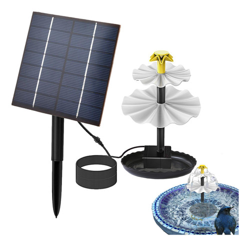 Fuente Solar Para Baño De Pájaros Fuente Solar Bomba De