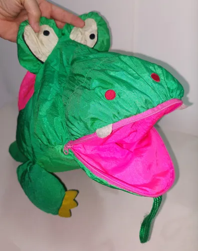 Antiguo Peluche Muñeco Cocodrilo Guardarropa Japon Decada 80 (Usado)