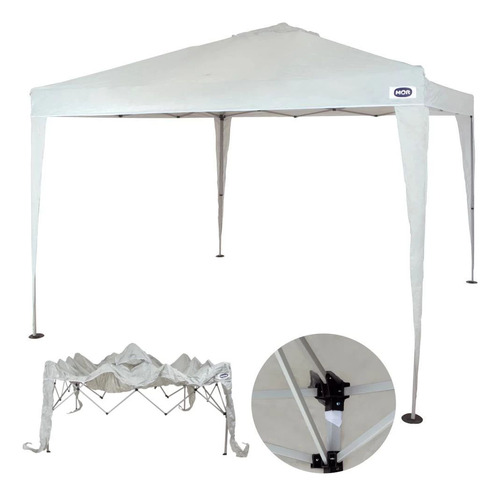 Kit Tenda Gazebo 3m X 3m Dobrável Base E Topo + 2 Paredes