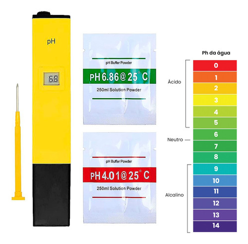 Medidor de pH del agua con pantalla digital fácil de usar