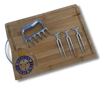 Comprar Kit Tabua Churrasco Times Com Garra Urso Churrasco E Garfos