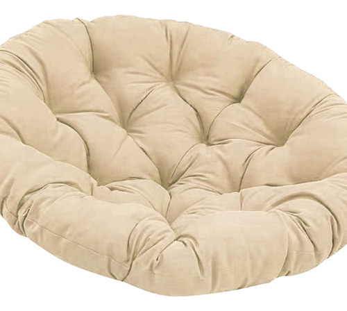 2 Cojín De Asiento Acolchado Redondo De 50 Cm, Cojín Caqui
