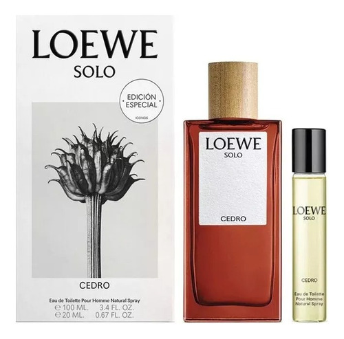  Solo Loewe Cedro Edt 100 Ml + Edt 20 Ml Estuche Regalo!