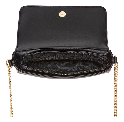 Crossbody Flap Con Logotipo De Brillos Y Cadena Marca H&co