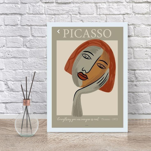 Marco Picasso Dreamer para mujer, 24 x 18 cm, marco blanco
