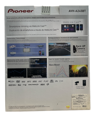 Pantalla Pioneer Avh-a245bt