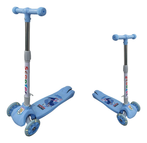Patin Diablo Scooter Niño 3 Ruedas Luces Led Ajustable Color