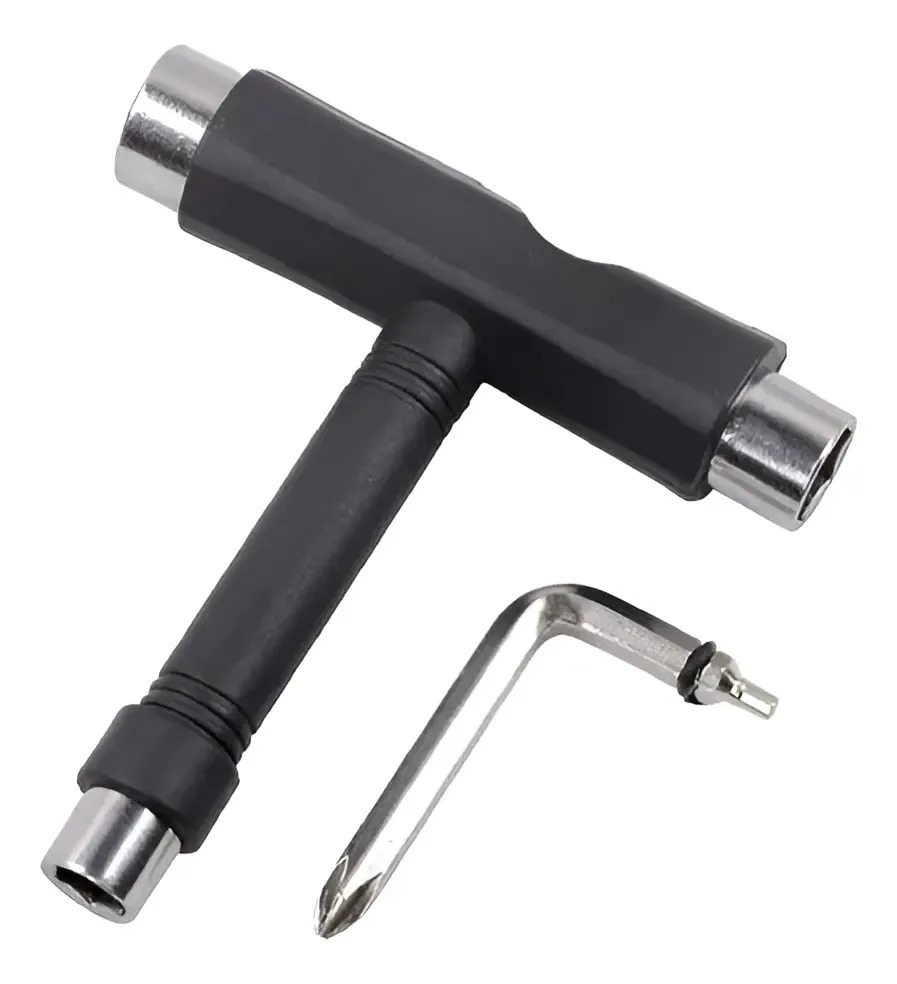 Chave T P/ Skate E Longboard - Ferramenta Tool Cor Preto