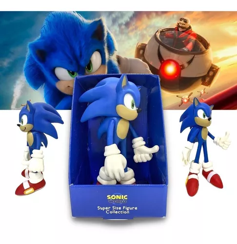 Boneco Sonic 26cm Filme 2022 Articulado Coleção