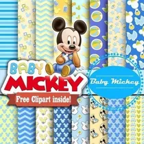 Comprar Kit Imprimible  Baby Mickey 4-  16 Fondos  7