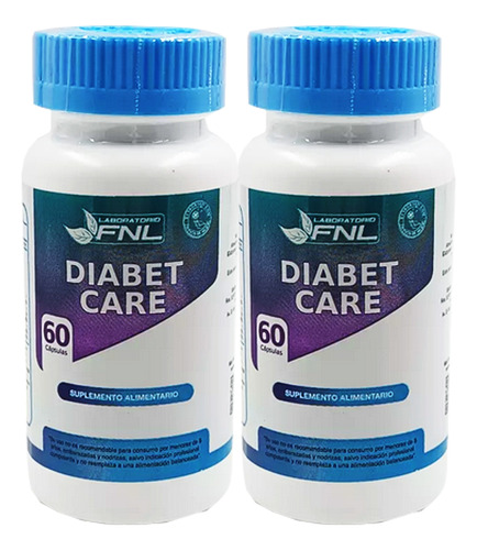 2x Diabet Care Fnl 60 Cap Ayuda Control Glucosa Canela Maqui