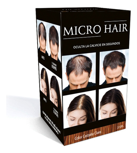Micro Hair - Para Ocultar Calvicie Y Alopecia: 3 Colores 