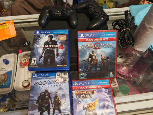 Playstation 4 Cuh-11 500gb + 4 Juegos Dos Controles Negro (Usado)