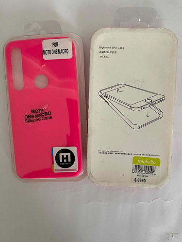 Carcasa Para Motorola One Macro Fucsia Mobilehut Silicona