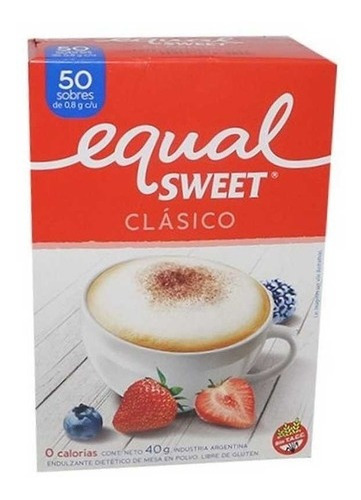 Equal Sweet Clásico Edulcorante Polvo X 50 Sobres