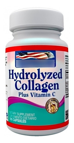 Colágeno Hidrolizado 100 Cap Con Vitamina C Healthy America