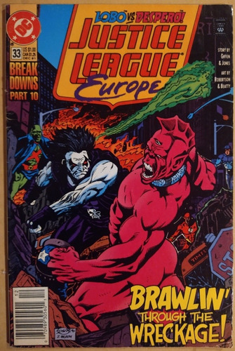 Justice League Europe #33, Ingles 1991 Lobo Vs Despero