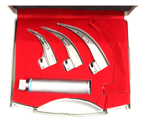 Estuche De Laringoscopio 3 Hojas Luz Estandar Premium