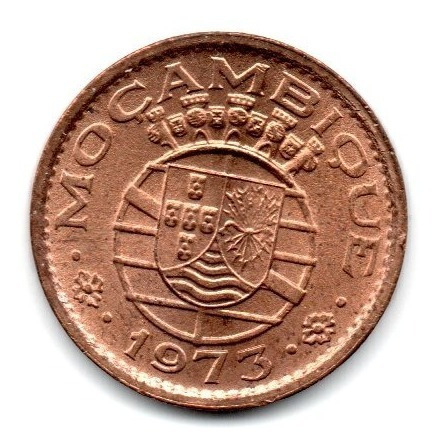 Mozambique Moneda 20 Centavo 1973 Km#88 Colonia Portugal Unc